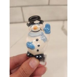 Nora Fleming‎ Frosty Pal Mini Snowman Ceramic Platter Charm Winter A172 **AS IS